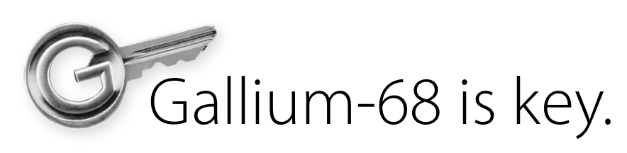 Logo for "Gallium-68 is key"